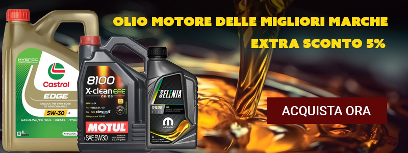 Olio motore in extra sconto fino al 5%