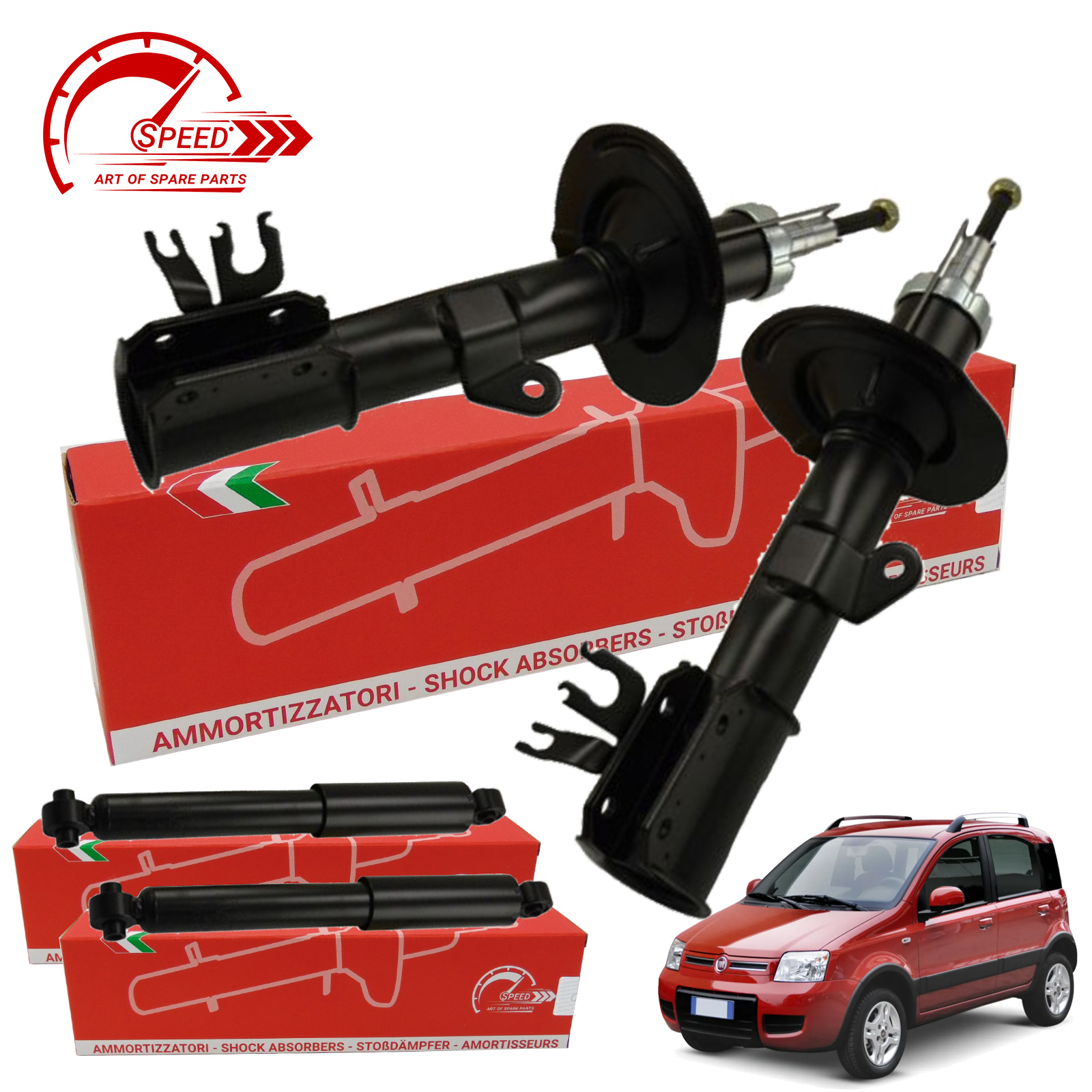 Kit 4 Ammortizzatori Anteriori e Posteriori Speed Fiat Panda 169 4x4