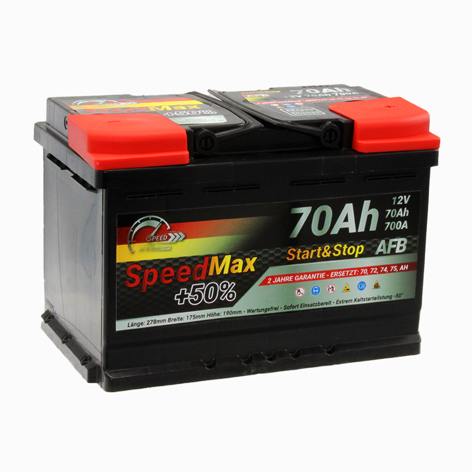 Batteria auto 70Ah AFB Speed Max Start&Stop 700A 12v L3 EFB Pronta all' Uso
