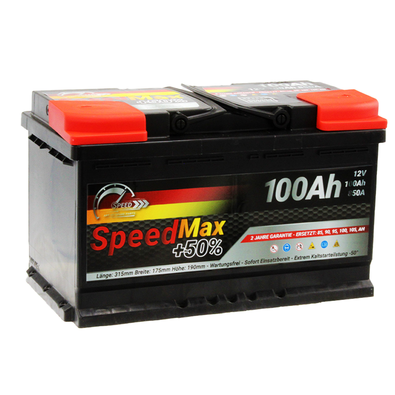 Batteria auto SPEED MAX L4100 100AH 850A 12V
