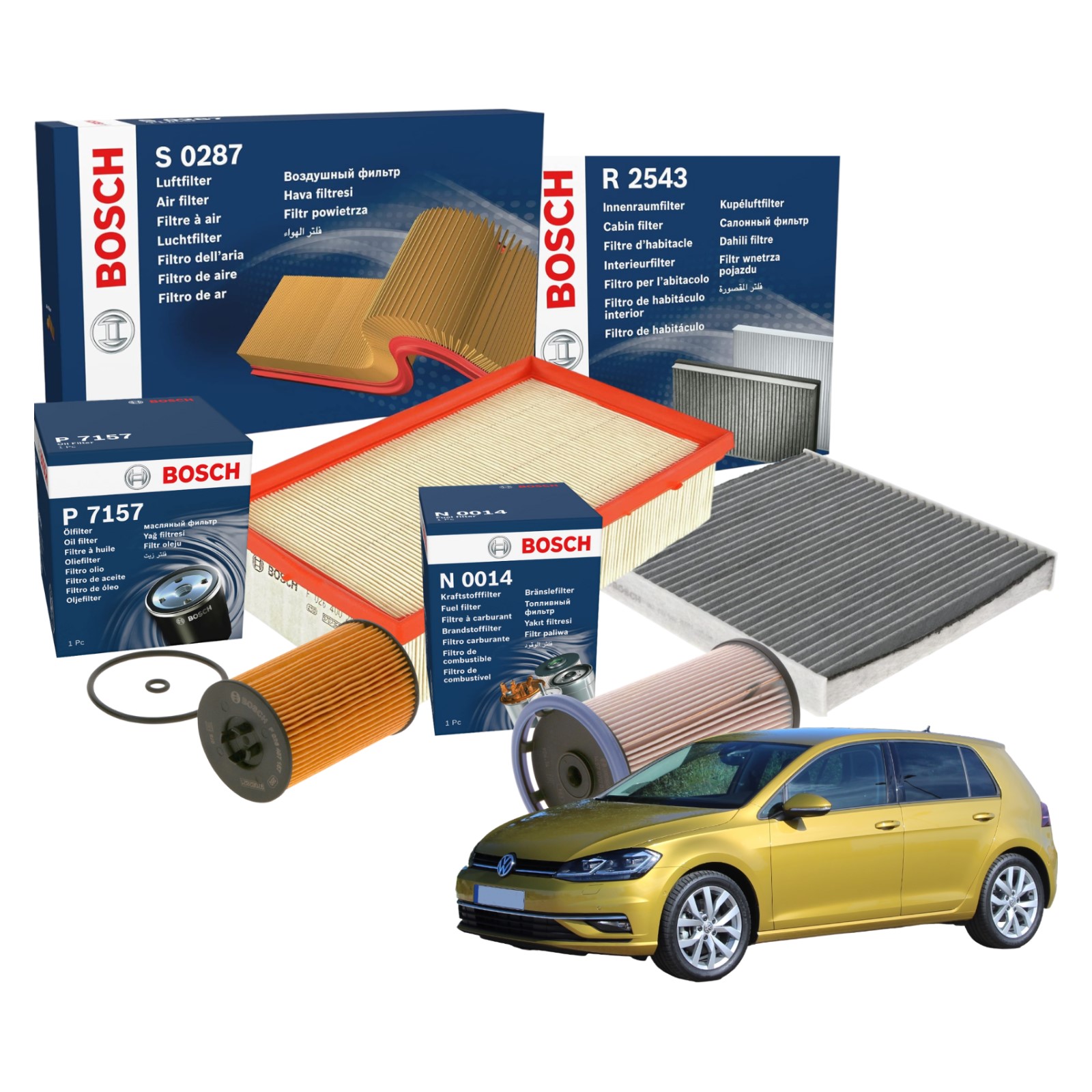 Kit Tagliando 4 Filtri Bosch Ktb009 Audi, Vw