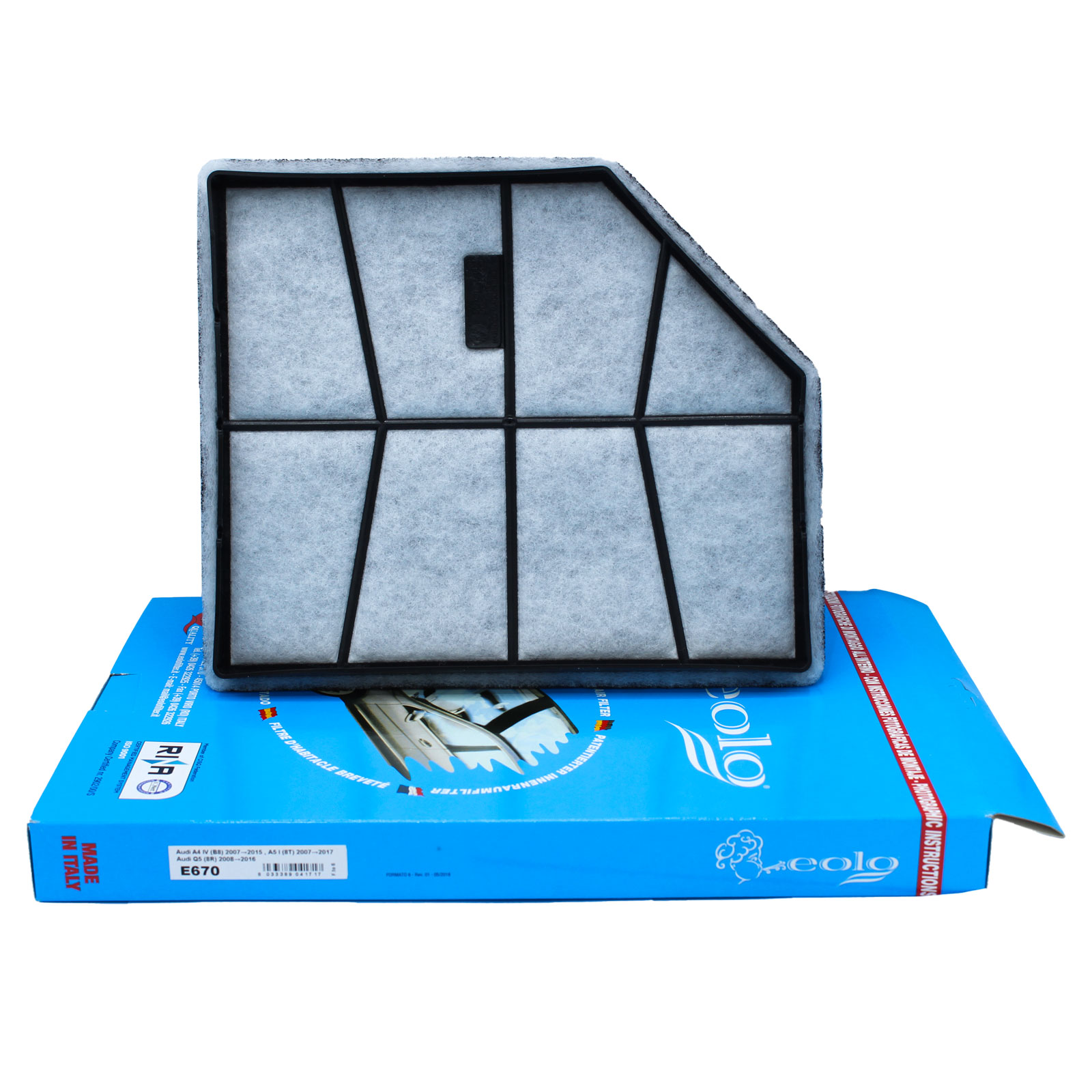 Filtro Abitacolo 3F Quality 670 per Audi A4 Filtro Carbone Attivo