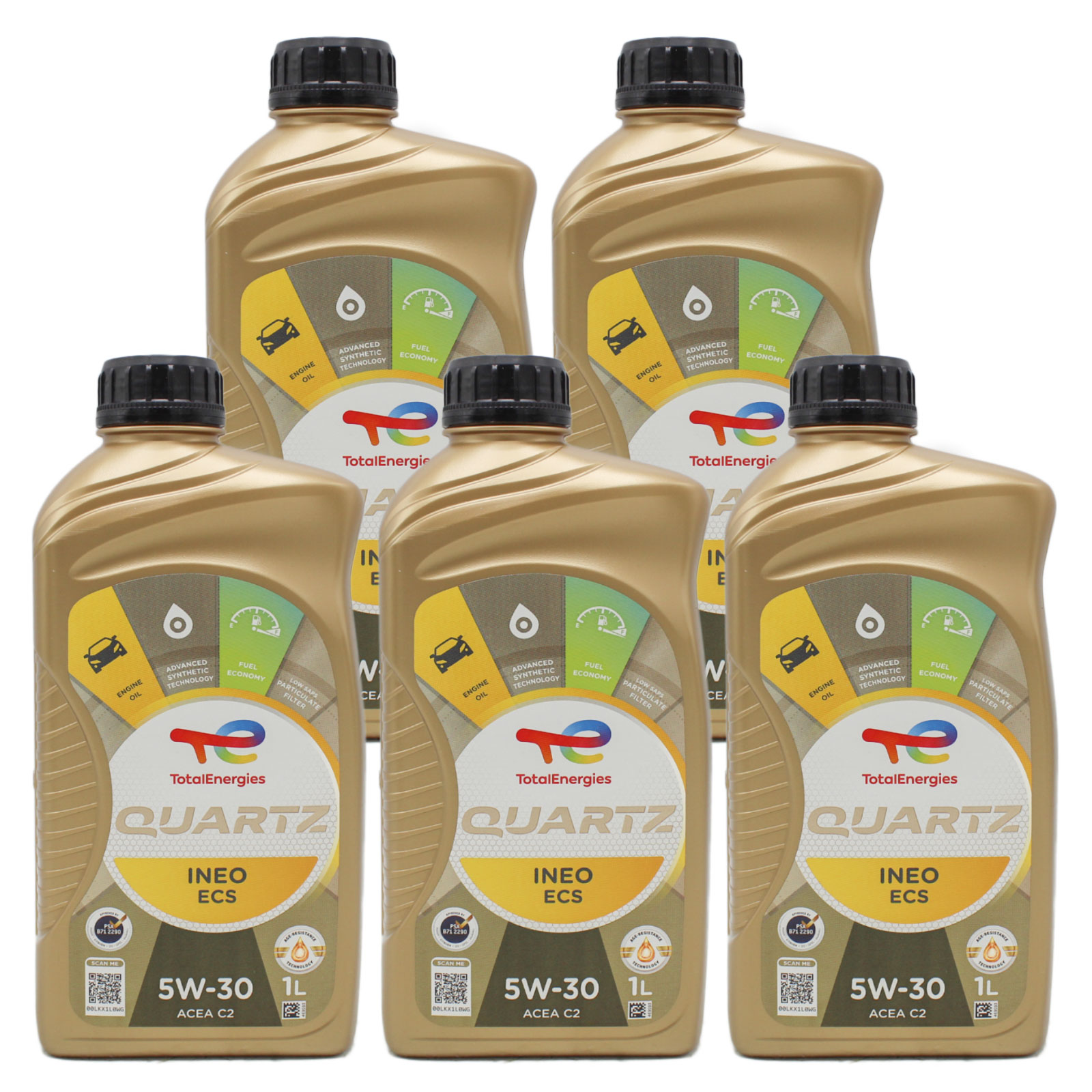 Kit Olio Motore Total Quartz 5W30 Litri 5
