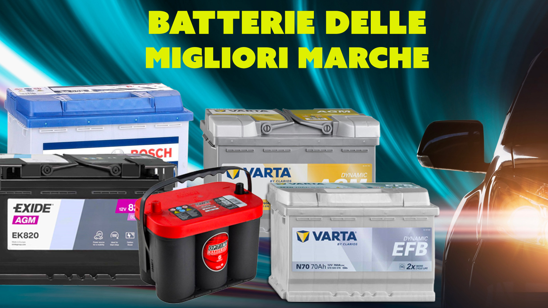 Batterie delle migliori marche a prezzi sempre scontati