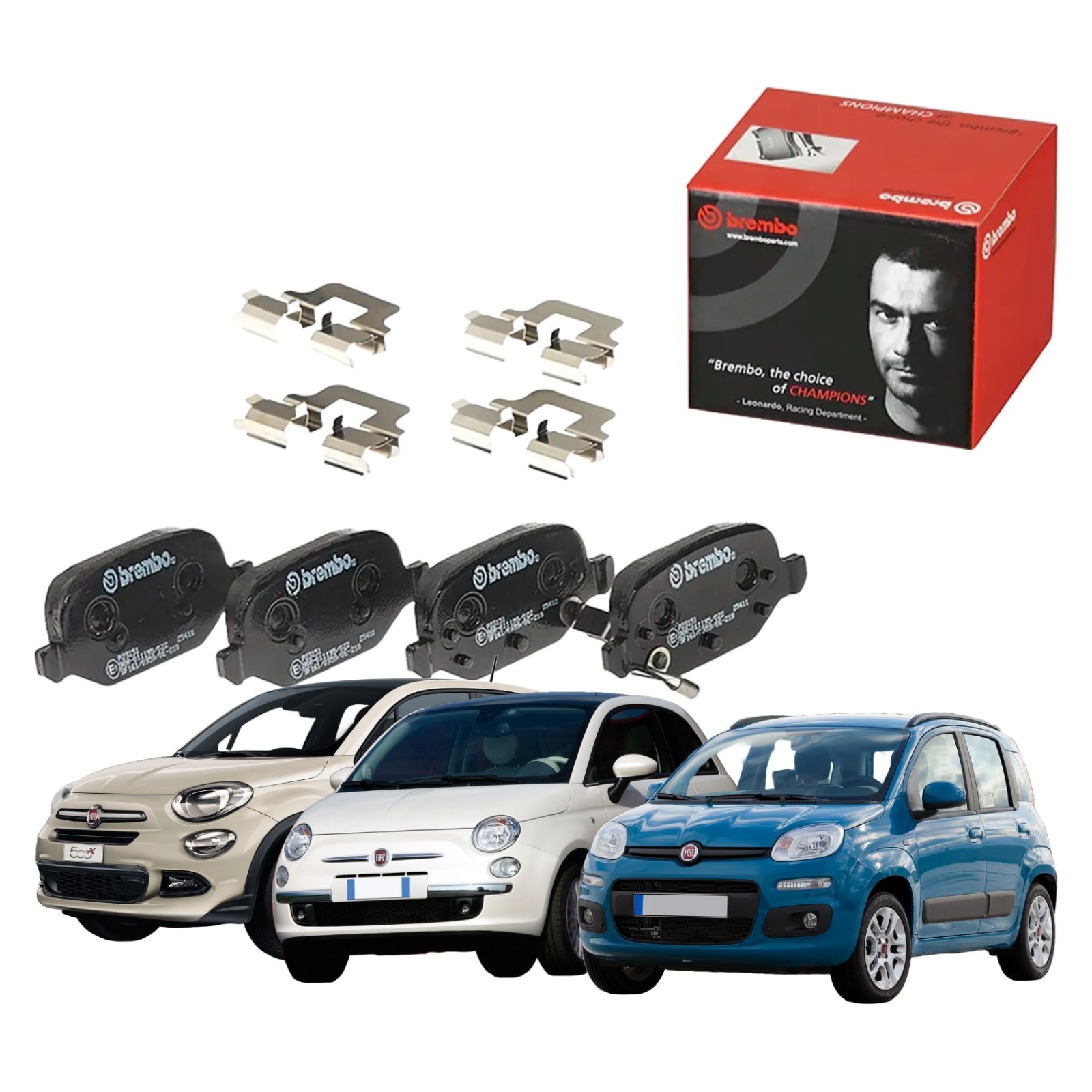 Pastiglie Freno Posteriori Brembo P23151 per Fiat 500 e Panda Con Sensore Usura