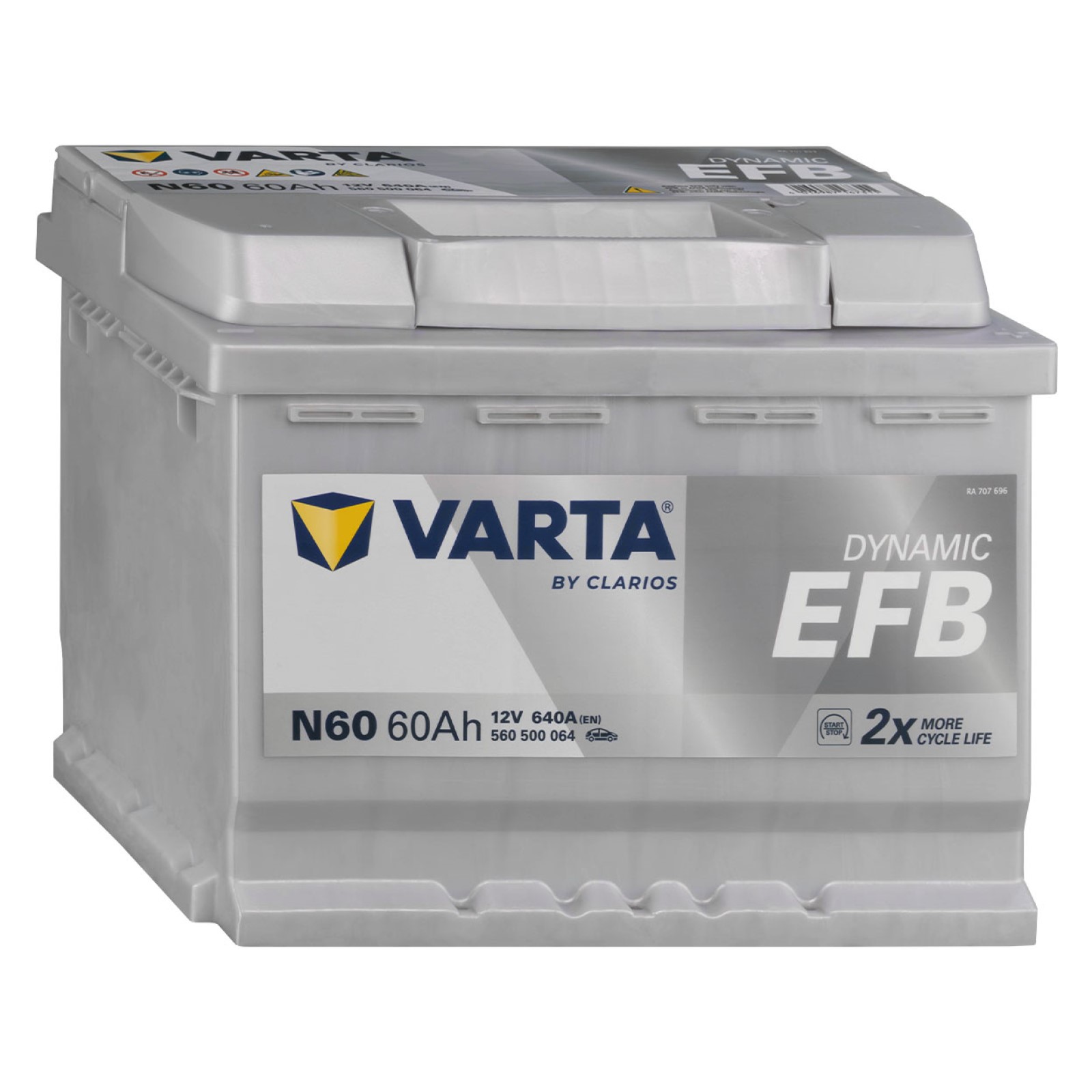 Batteria Varta EFB 60Ah Start&Stop 640A N60 = Fiamm TR520 Exide El600