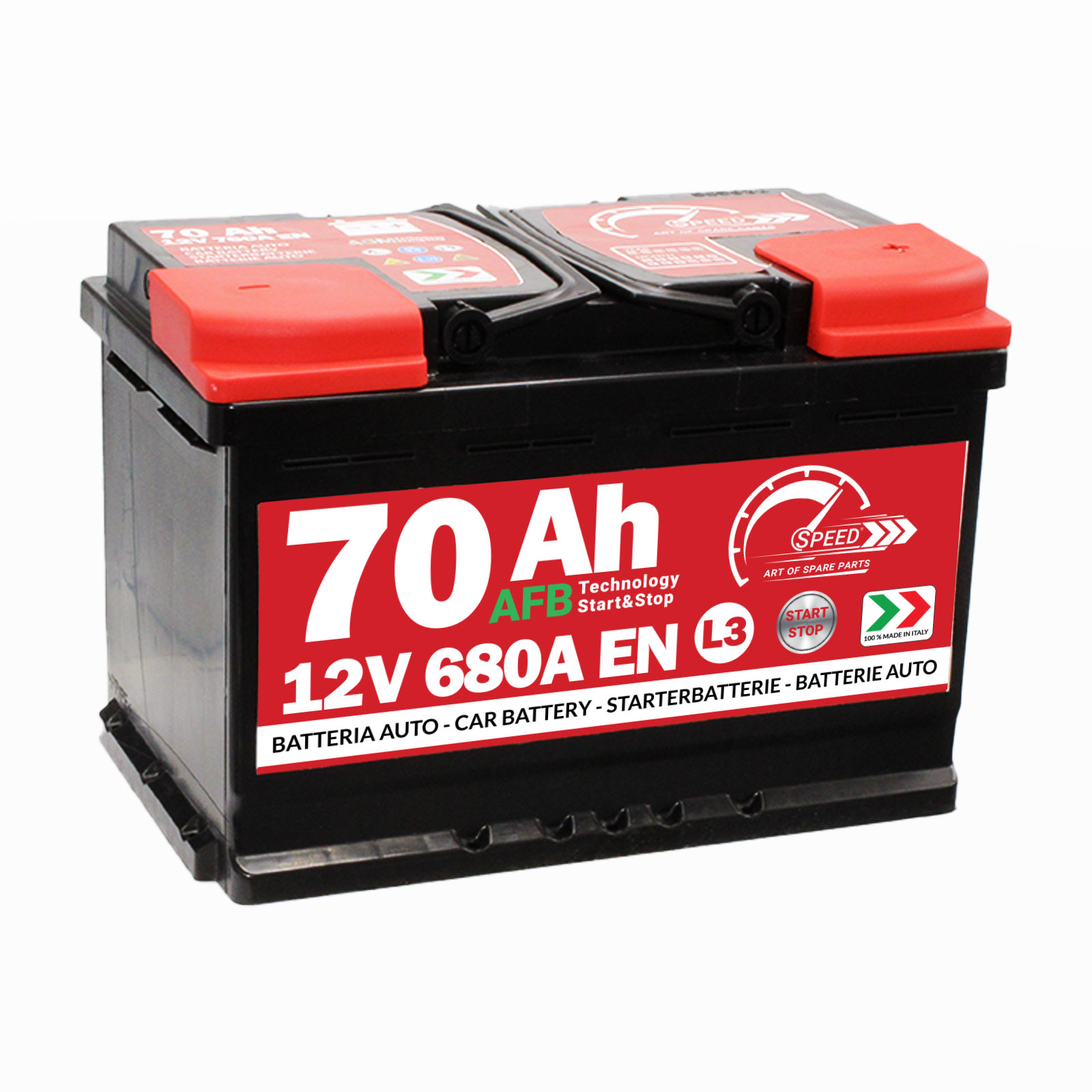 Batteria Speed 70Ah 680A Start-Stop AFB