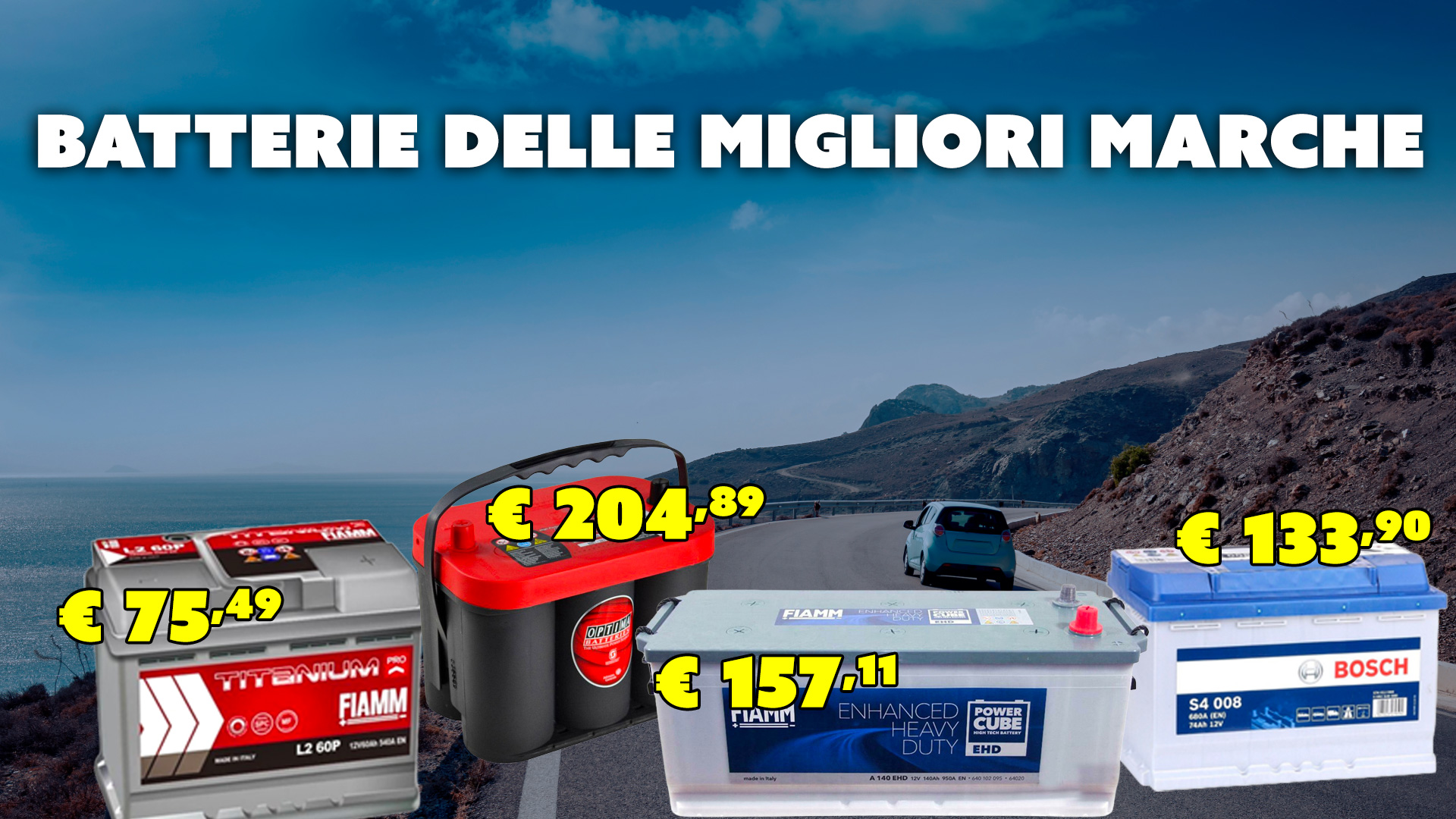 Batterie delle migliori marche e lampadine, fai un check up alla tua auto prima di partire per le vacanze